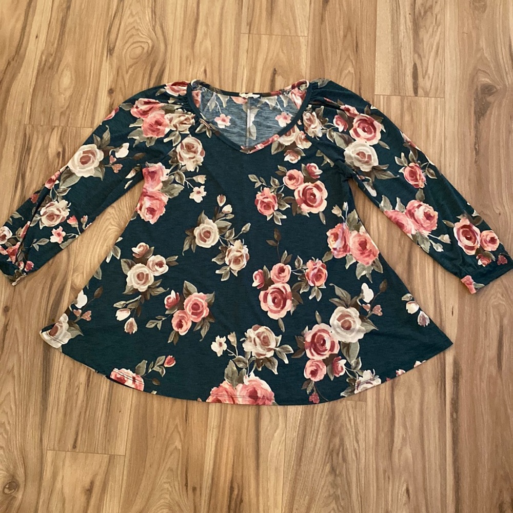 Be Stage wrinkle free peasant top